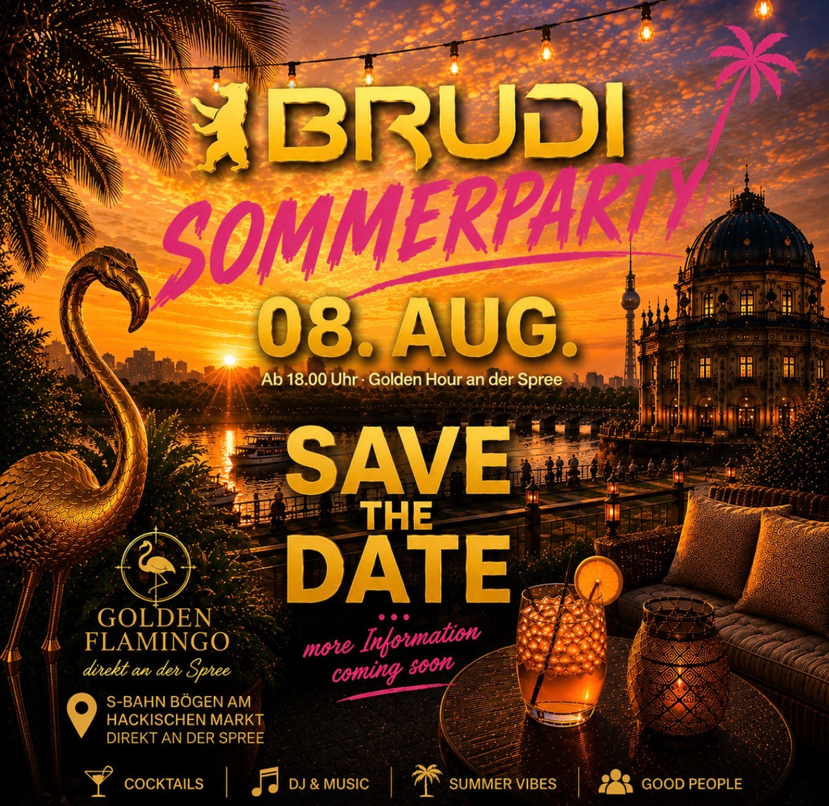 Brudi Sommerparty 2026 – Berlin Vibes direkt an der Spree