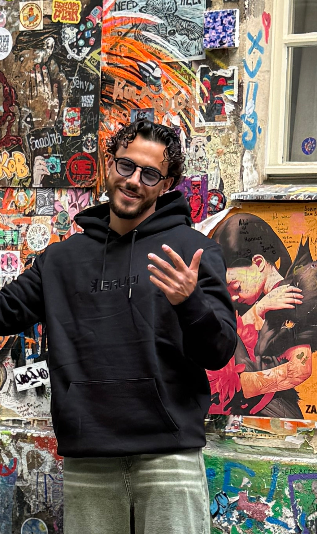 Brudi Kapuzensweatshirt "black"